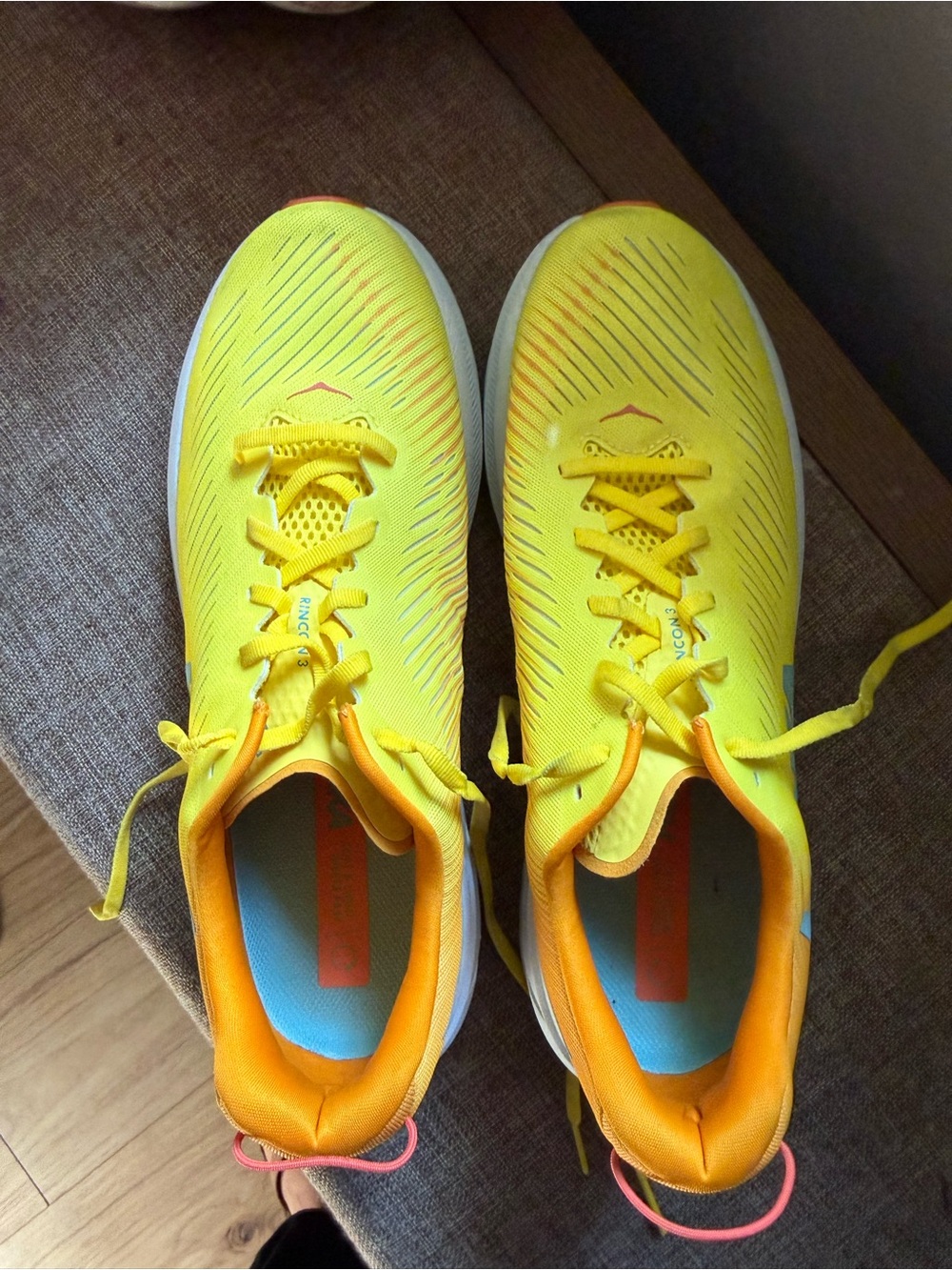 HOKA One One Rincon 3 road running shoes, Men’s size 10